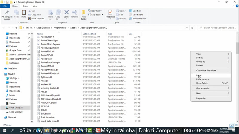 paste vào đường dẫn sau