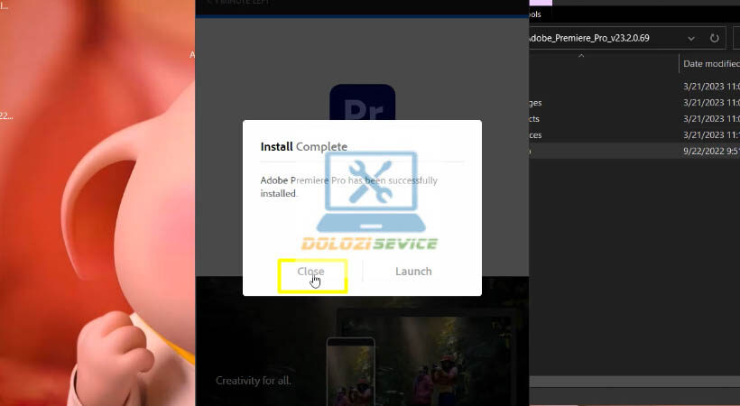 Hướng Dẫn Cài Đặt Premiere 2023: Tải Ngay Phần Mềm Hàng Đầu 5 Completion of installation