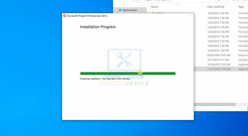 Đợi phần mềm được cài đặt.