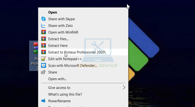 Giải nén phần mềm Proteus Professional 2020