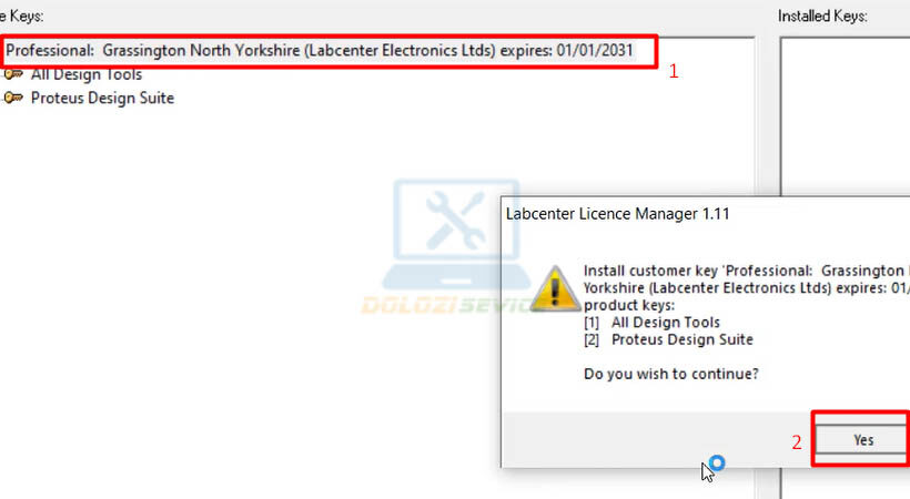 Chọn Yes như hình
