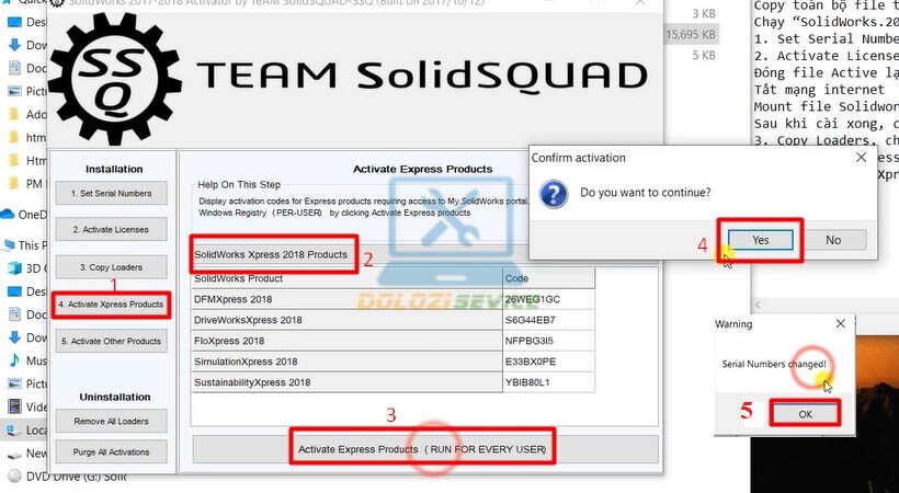 Chọn như hình hoàn tất cài đặt