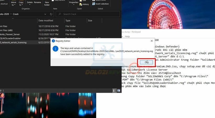 Tiến hành chọn OK.