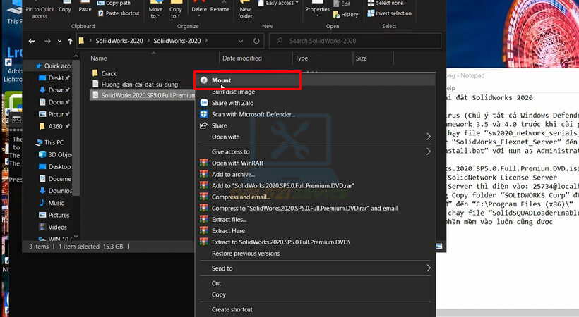 Tiến hành chọn như hình.