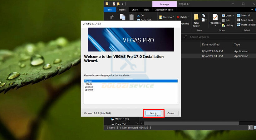 Tiến hành chọn như hình.