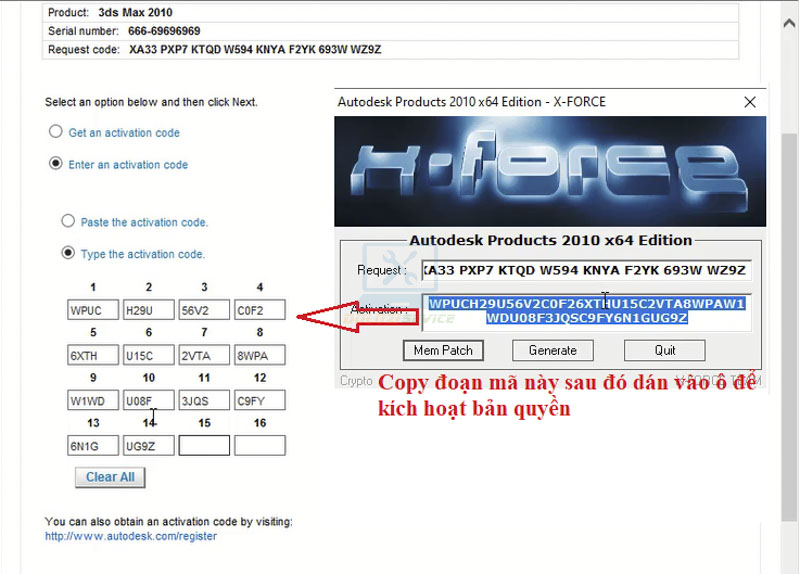 Dán Key vào phần mềm