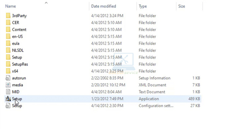 Nhấp đúp vào File Setup để bắt đầu cài đặt