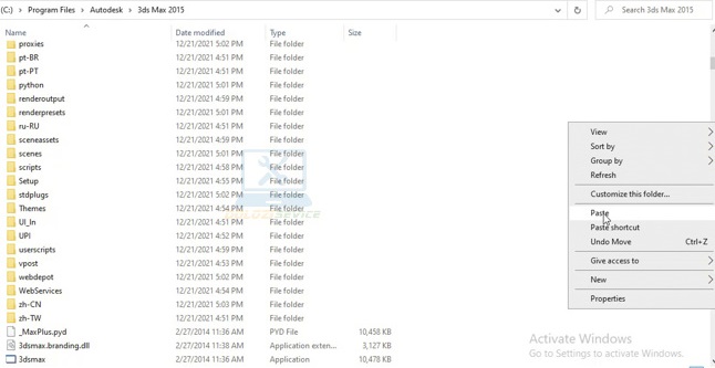 Dán file kích hoạt