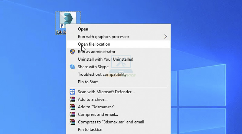Mở thư mục cài đặt
