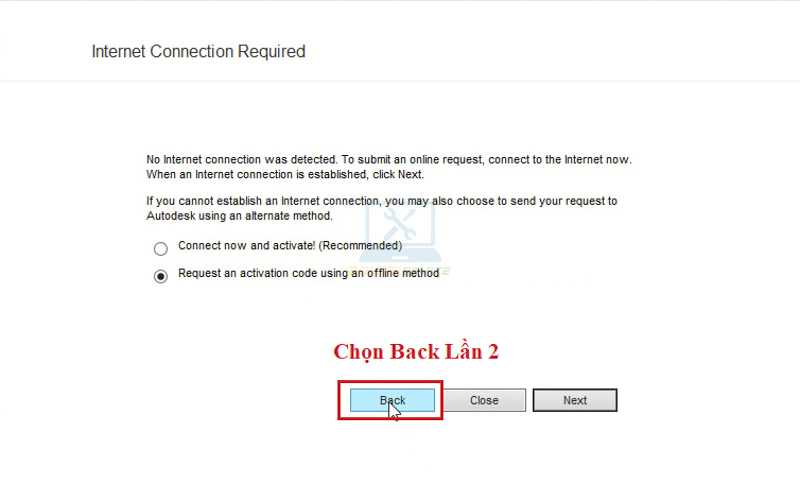 Chọn Back lần nữa