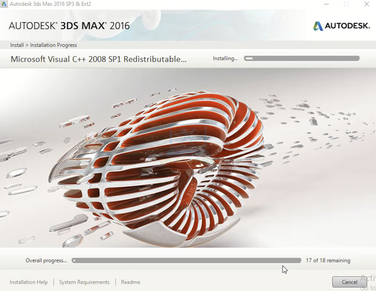 Chờ hoàn tất cài đặt