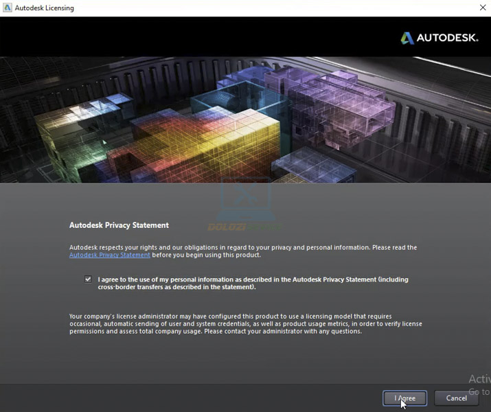 Khởi động 3DS Max 2014 và nhấn I Agree