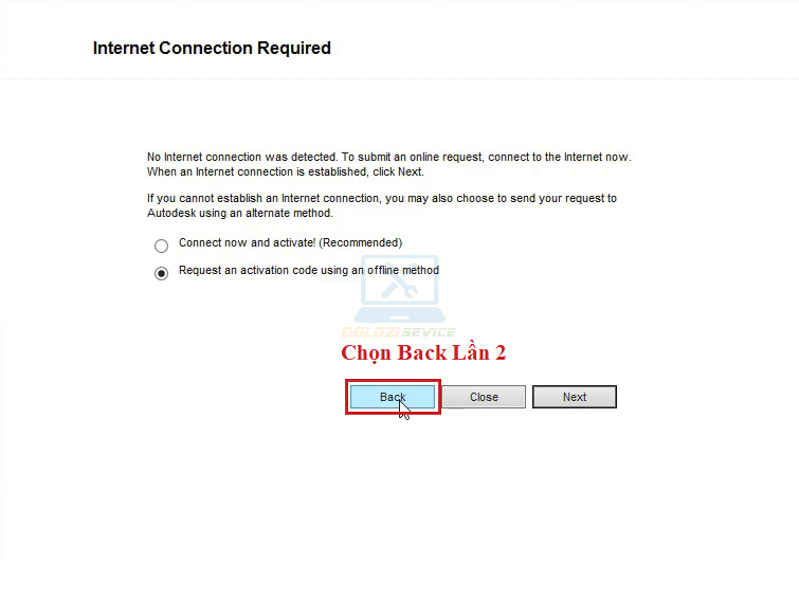 Nhấn Back lần nữa