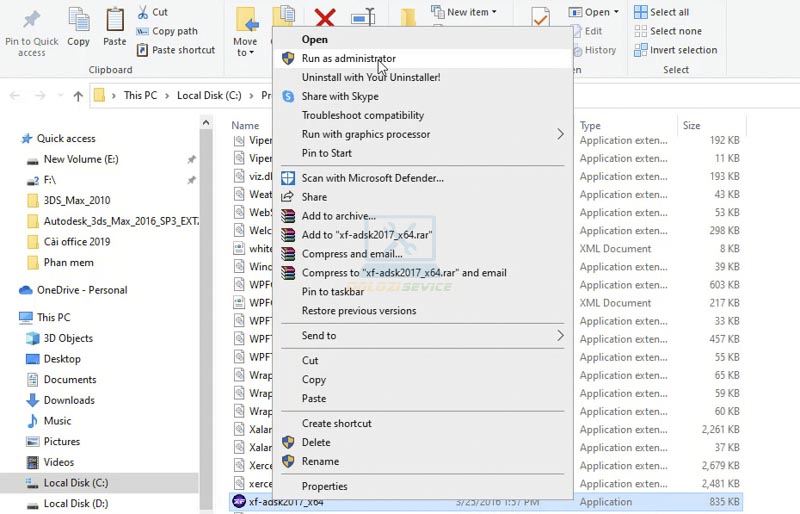 Hướng Dẫn Cài Đặt 3DS Max 2017 và Tải Phần Mềm Miễn Phí 19 Chạy File kích hoạt với quyền Admin
