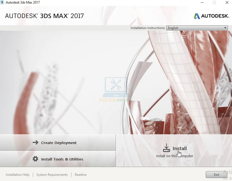Hướng Dẫn Cài Đặt 3DS Max 2017 và Tải Phần Mềm Miễn Phí 4 Chọn Install để cài phần mềm 3DS Max 2017