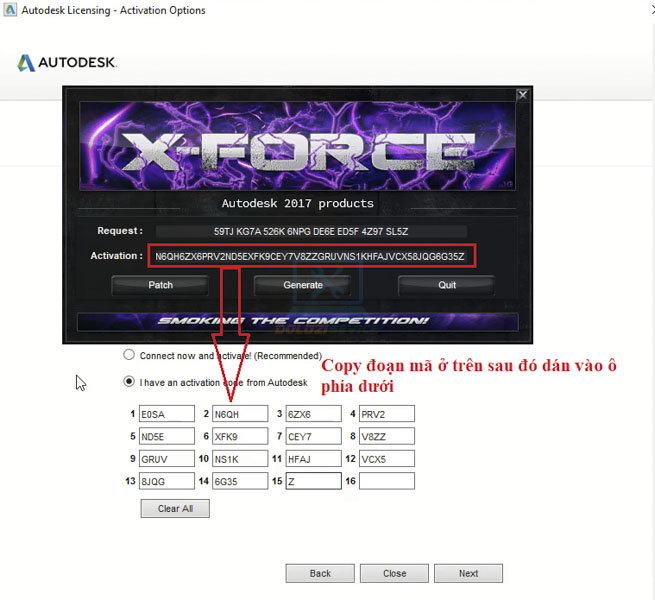Hướng Dẫn Cài Đặt 3DS Max 2017 và Tải Phần Mềm Miễn Phí 22 Nhập Key vào ô sau đó nhấn Next