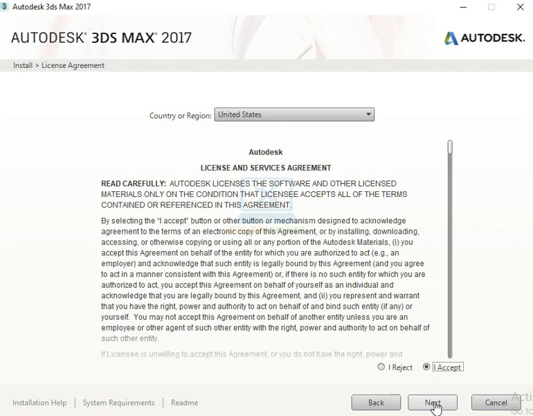 Hướng Dẫn Cài Đặt 3DS Max 2017 và Tải Phần Mềm Miễn Phí 5 Chấp nhận điều khoản