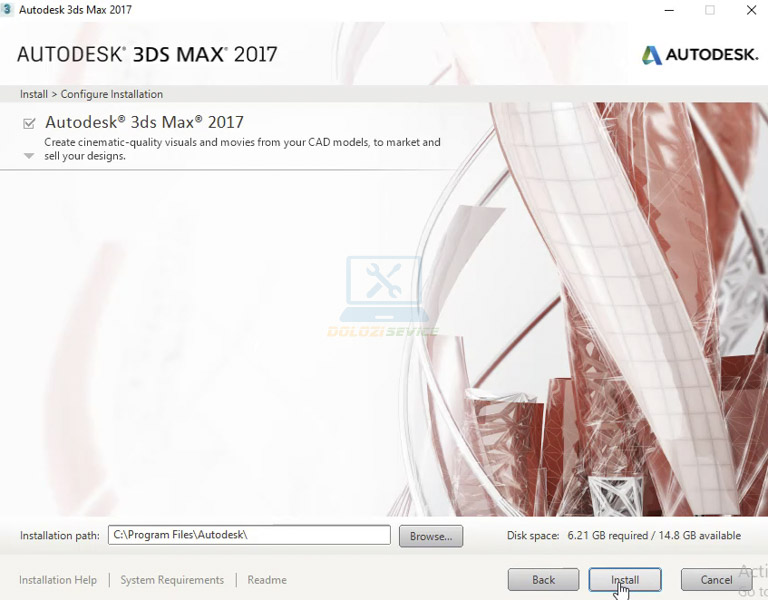 Hướng Dẫn Cài Đặt 3DS Max 2017 và Tải Phần Mềm Miễn Phí 6 Nhấn Install để bắt đầu cài đặt phần mềm 3DS Max 2017