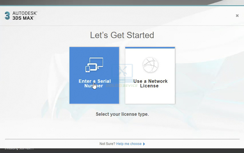Khởi động 3DS Max 2018 và nhập số serial