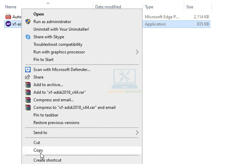 Sao chép file kích hoạt bản quyền
