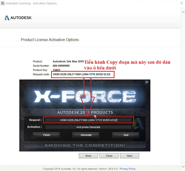 Hướng dẫn cài đặt và tải 3DS Max 2019 dễ dàng nhất! 18 Sao chép Request Code