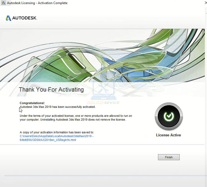 Hướng dẫn cài đặt và tải 3DS Max 2019 dễ dàng nhất! 21 Kích hoạt bản quyền 3DS Max 2019 thành công