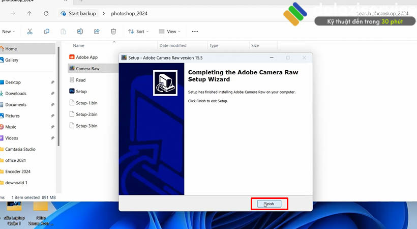 Hướng Dẫn Cài Đặt Photoshop 2024: Tải Ngay Tại Đây! 16 Tiến hành chọn Finish hoàn thành cài Adobe Photoshop 2024.