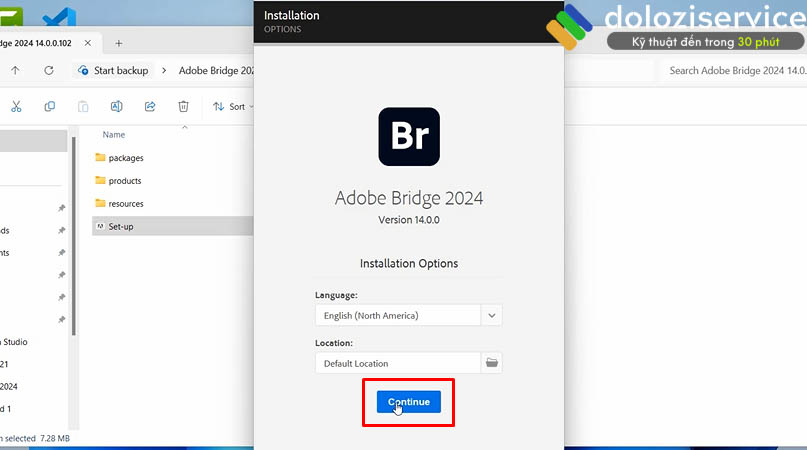Cách Cài Đặt và Tải Phần Mềm Bridge 2024 Dễ Dàng 3 Bắt đầu cài đặt Adobe Bridge 2024