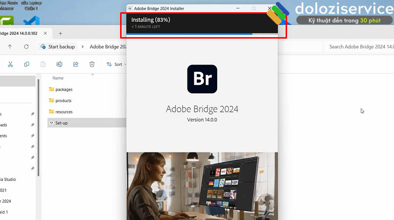 Cách Cài Đặt và Tải Phần Mềm Bridge 2024 Dễ Dàng 4 Quá trình tải xuống 100%