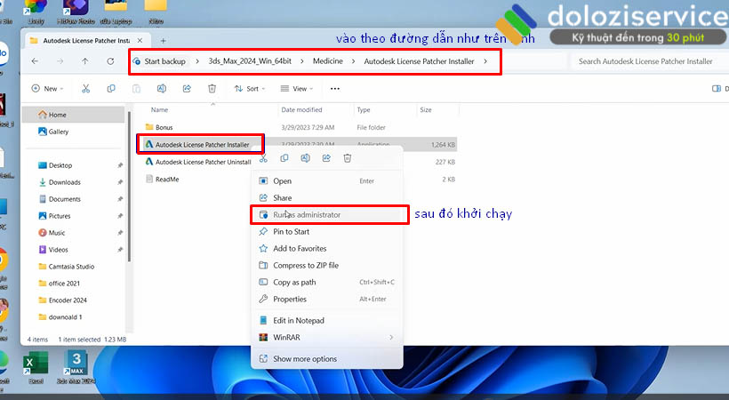 Cách Cài Đặt và Tải 3DS MAX 2024 Dễ Dàng Nhất 12 Khởi chạy file kích hoạt.