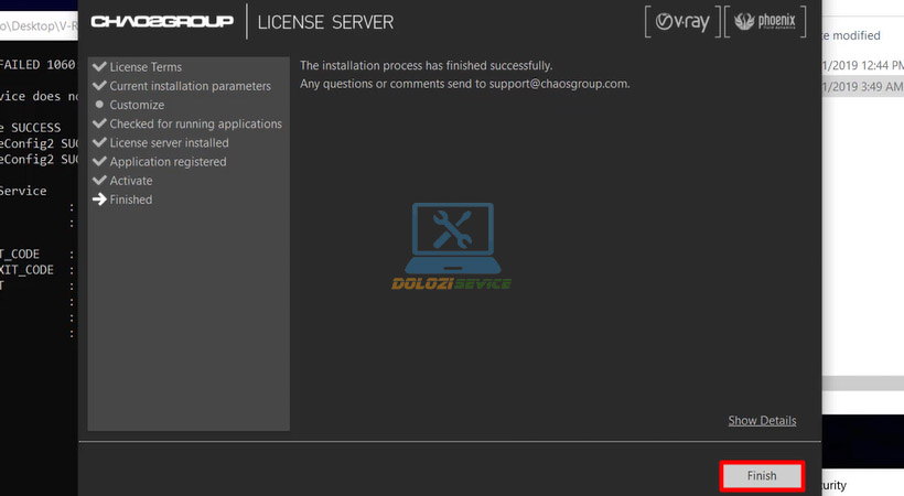 Kết thúc cài đặt