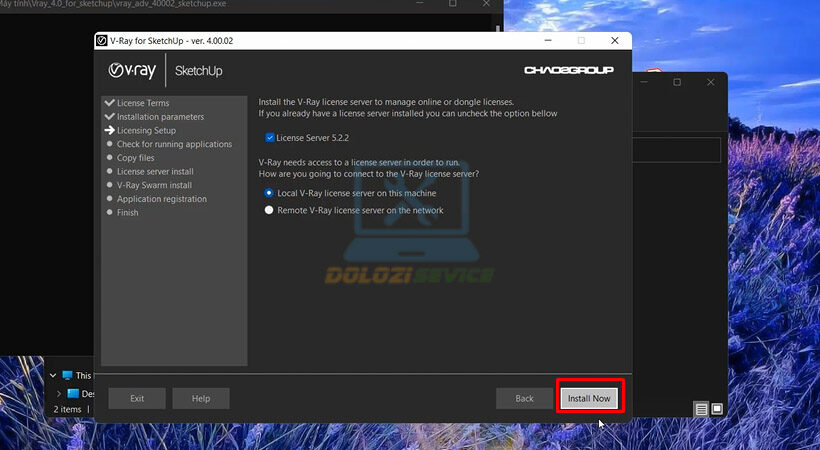 Chọn Install Now cho Vray cho Sketchup 2016.
