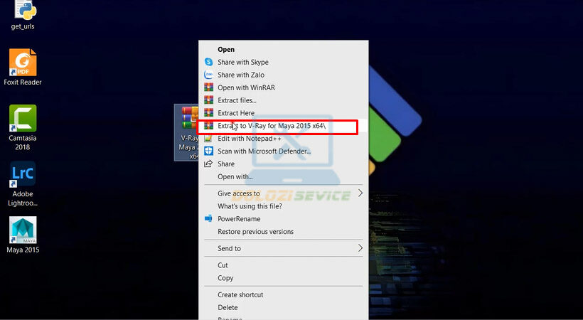 Giải nén phần mềm Vray for Maya 2015