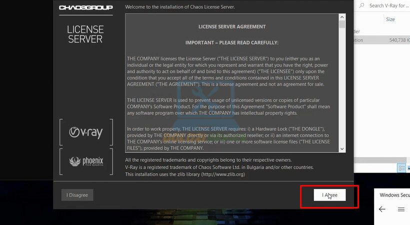 Chọn Agree để đồng ý điều khoản