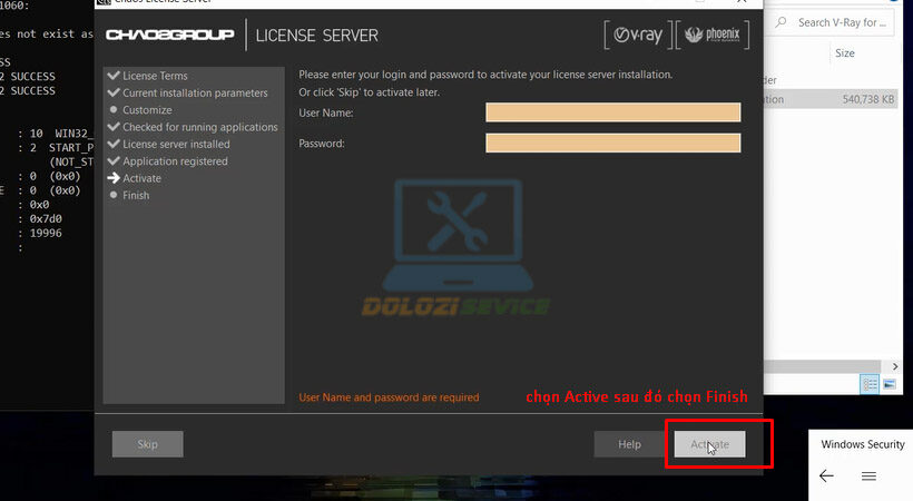 Nhấn Finish để hoàn thành cài đặt