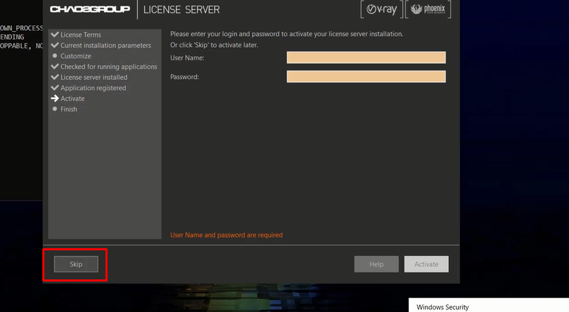Tiến hành chọn Finish hoàn thành cài Vray for maya 2017.