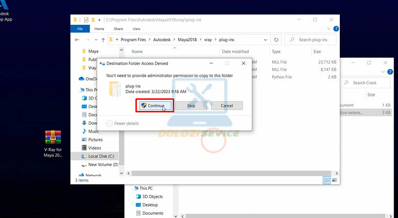 Hướng Dẫn Cài Đặt Vray for Maya 2018 Và Tải Phần Mềm Miễn Phí 13 Tiến hành chọn Continue. Hoàn thành kích hoạt Vray for Maya.