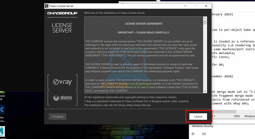 Hướng Dẫn Cài Đặt Vray for Maya 2018 Và Tải Phần Mềm Miễn Phí 8 Tiến hành chọn Agree.