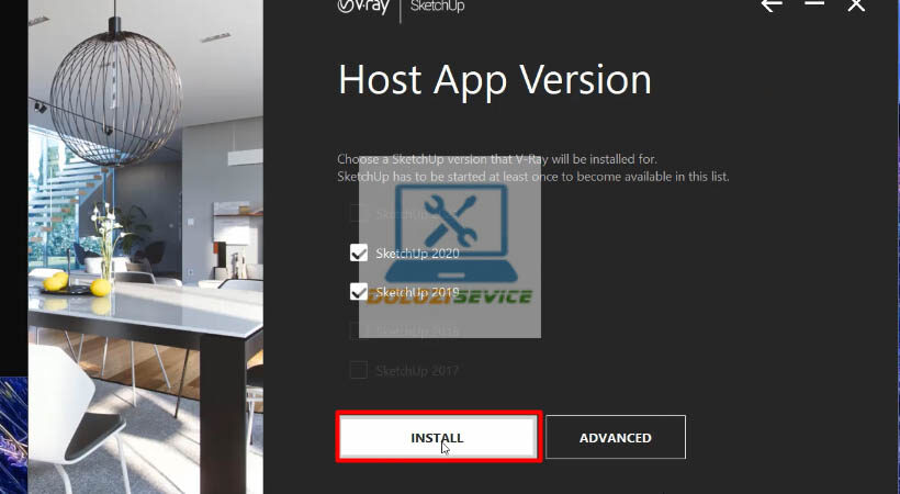 Hướng dẫn cài đặt Vray for Sketchup 2020