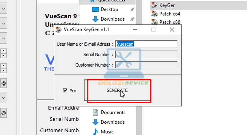 Hướng Dẫn Cài Đặt VueScan Pro 2021 và Tải Phần Mềm Miễn Phí 10 Chọn Generate
