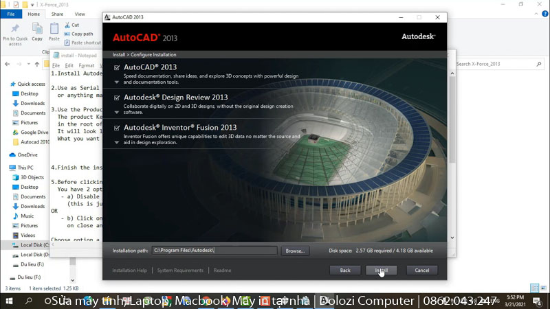 Tiếp tục chọn Install