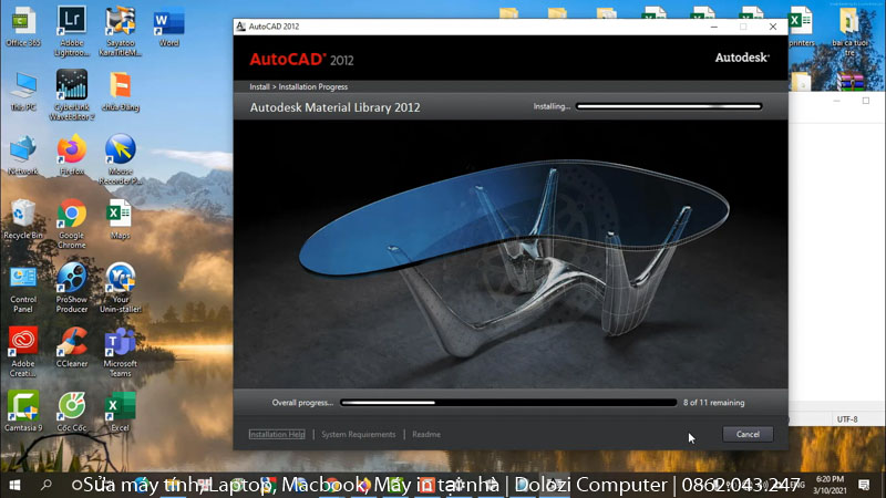 Đợi quá trình cài đặt hoàn tất