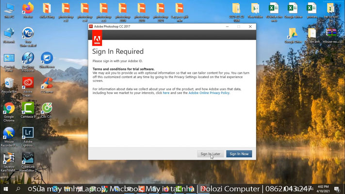 Cách Cài Đặt Photoshop 2017 và Tải Phần Mềm Miễn Phí 3 Chọn Start Trial