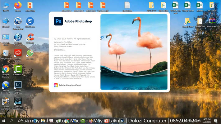 Giao diện photoshop cc 2021