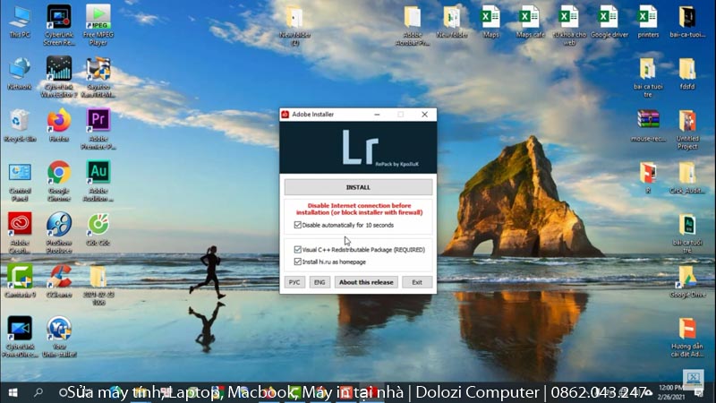 chạy file cài đặt