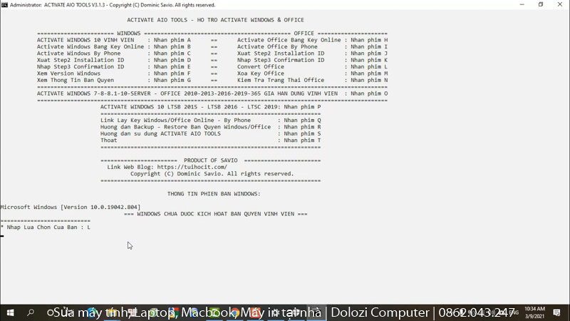 Chạy file kích hoạt 1