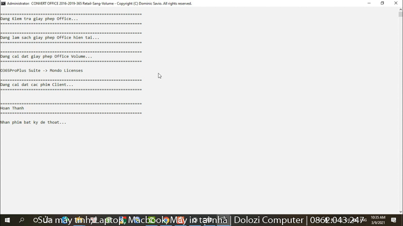 Chạy file kích hoạt 3