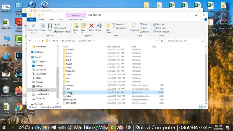 Chạy File Setup autocad 2017