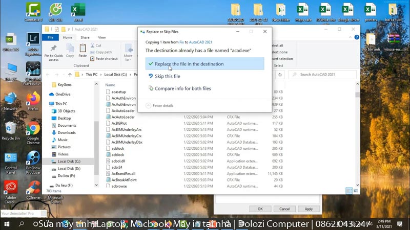 Paste vào thư mục cài đặt