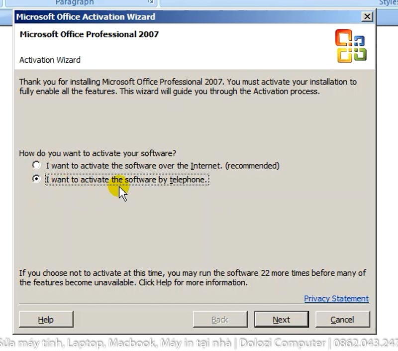 Crack phần mềm Office 2007